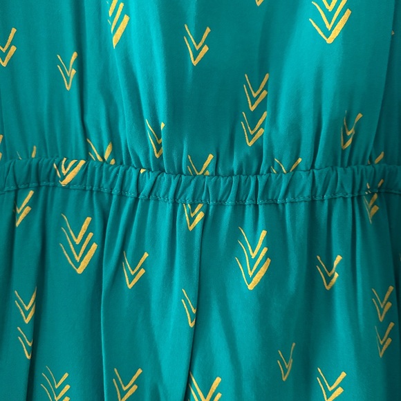 Mossimo Supply Co. Turquoise Mini Dress with Lime Patterns - Picture 4 of 7